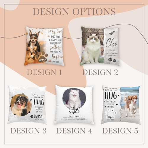 Personalized Pet Photo Memorial Throw Pillow, Loss of Dog Sympathy Gift, Christmas Memorial Gifts, Dog Pillows, Cat, Pet Loss Gifts, Dog Memorial Gifts for Loss of Dog - D5