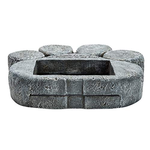 EXPAWLORER Pet Memorial Gifts - Pawprint Dog Memorial Gifts for Loss of Dog with Personalized Picture Frame, Pet Headstone Grave Markers with Sympathy Poem Remembrance Tombstone in Lawn Backyard