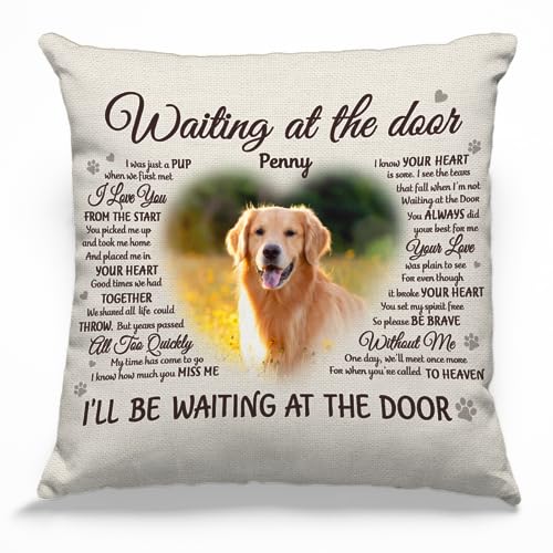 Pawfect House Personalized Dog Pillow with Photo, Comfortable Polyester, Square Shape, Customizable Cover, Ideal for Small Breeds