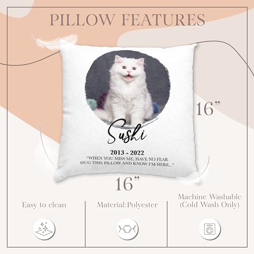 Personalized Pet Photo Memorial Throw Pillow, Loss of Dog Sympathy Gift, Christmas Memorial Gifts, Dog Pillows, Cat, Pet Loss Gifts, Dog Memorial Gifts for Loss of Dog - D5