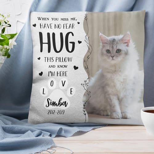 Personalized Pet Photo Memorial Throw Pillow, Loss of Dog Sympathy Gift, Christmas Memorial Gifts, Dog Pillows, Cat, Pet Loss Gifts, Dog Memorial Gifts for Loss of Dog - D5