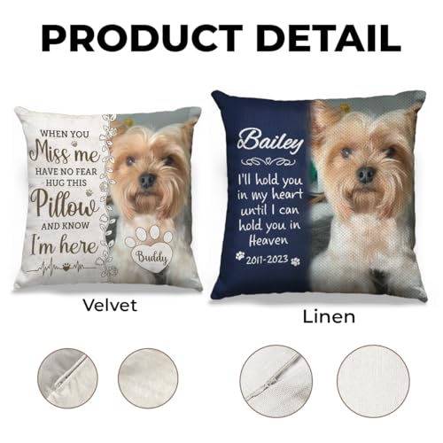 Pawfect House Personalized Dog Pillow with Photo, Comfortable Polyester, Square Shape, Customizable Cover, Ideal for Small Breeds