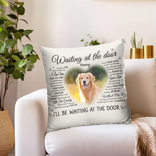Pawfect House Personalized Dog Pillow with Photo, Comfortable Polyester, Square Shape, Customizable Cover, Ideal for Small Breeds