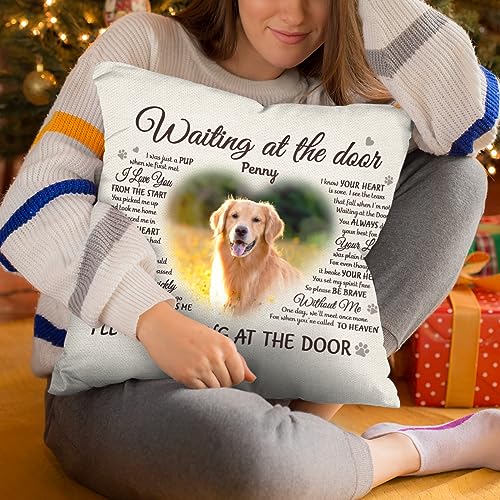 Pawfect House Personalized Dog Pillow with Photo, Comfortable Polyester, Square Shape, Customizable Cover, Ideal for Small Breeds