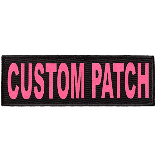 Custom Glitter Letter Dog Vest Patch - Pink