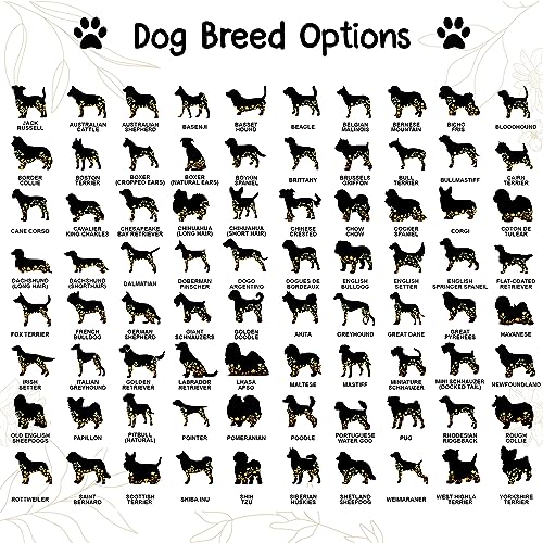 Nazenti Dog Memorial Suncatcher, Personalized Name Dog Breeds Suncatcher, Loss of Pet Sympathy Gift, Stained Glass Light Catcher, Suncatcher Hang for Pet Christmas Tree, Xmas Gifts