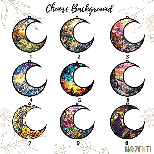 Nazenti Dog Memorial Suncatcher, Personalized Name Dog Breeds Suncatcher, Loss of Pet Sympathy Gift, Stained Glass Light Catcher, Suncatcher Hang for Pet Christmas Tree, Xmas Gifts