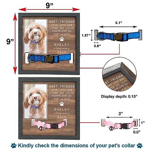 Pawfect House 9x9in Personalized Pet Loss Sign, Dog Memorial Gifts For Loss Of Dog, Pet Loss Gifts, Dog Memorial Picture Frame - Upload Image Pet Memorial Gifts For Dogs, Dog Remembrance Gift