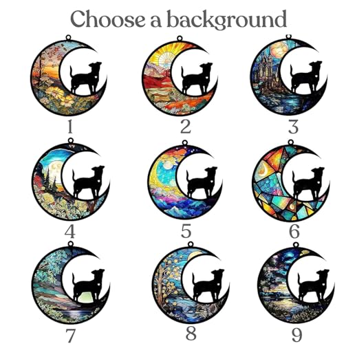 BOXTOHEART Dog Memorial Suncatcher, Personalized Pet Breeds Suncatcher with Name Date, Pet Loss Suncatcher, Stained Glass Light Catcher, Dog Memorials & funerary, Gifts for Pet Loss