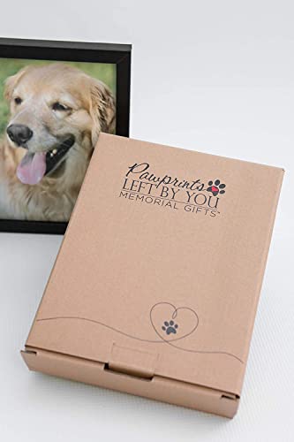 Pawprints Pet Memorial Frame with Pawprints Left by You Poem- Touching Dog Sympathy Gift for Pet Loss Remembrance