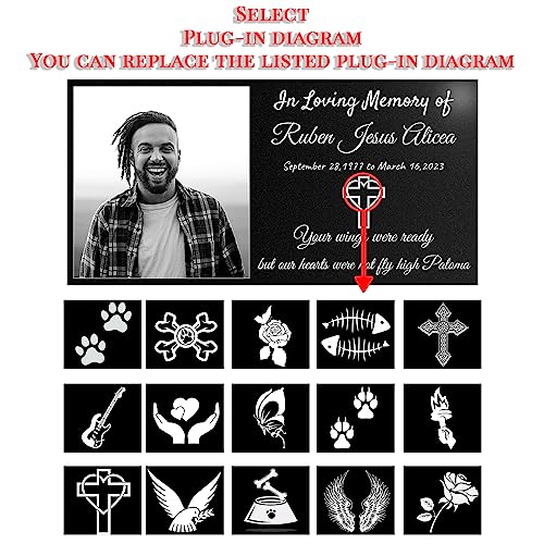 Memorial Stones Personalized,Headstone for Pet Dog, Cat,Animal Outdoor Mini Memorial Plaque,Black Granite Memorial Garden Stone Gravestone Markers, Dog Headstone Sympathy Gifts