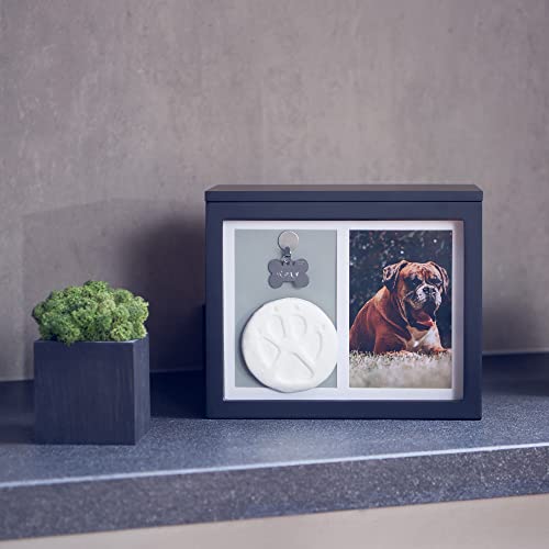 Chasing Tails Keepsake Pet Urns for Dogs Ashes - Wooden Memorial Dog Urns for Ashes Personalized, Premium Cat Urns for Ashes, Clay Imprint Kit, Pet Paw Print Kit, Keepsake Memory Frame, Photo Book