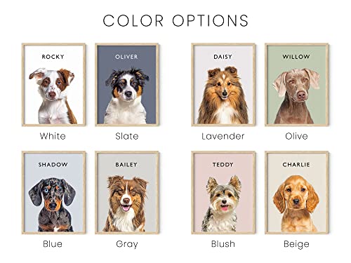 Create Your Own Framed Wall Art Pet Portrait - Dog Wall Art and Cat Art Wall Decor Personalized Poster - Pet Memorial Gifts Custom Posters, Create Poster from Photo Prints - Custom Picture Framed Art