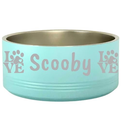 Personalized Laser Engraved Stainless Steel Pet Bowl, 32oz