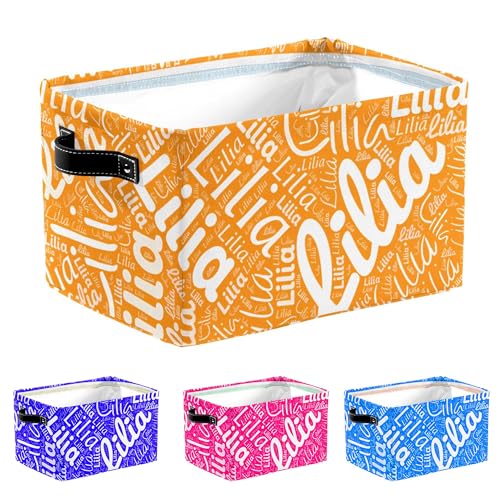 MuMiY Personalized Dog Toy Basket - Collapsible toy box for dogs with Pet's Name/Photo - Custom Pet Toy Box with Comfortable Handles for Dog Toys, Dog Coats, Clothing, Blankets