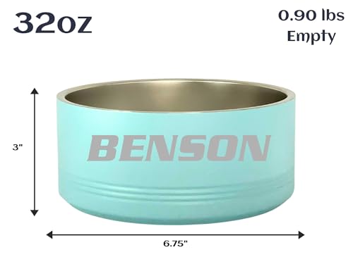 Personalized Laser Engraved Stainless Steel Pet Bowl, 32oz