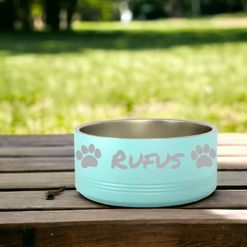 Personalized Laser Engraved Stainless Steel Pet Bowl, 32oz
