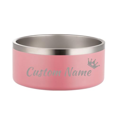 Personalized Stainless Steel Pet Food and Water Bowls
