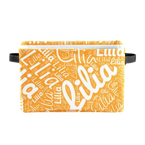 MuMiY Personalized Dog Toy Basket - Collapsible toy box for dogs with Pet's Name/Photo - Custom Pet Toy Box with Comfortable Handles for Dog Toys, Dog Coats, Clothing, Blankets