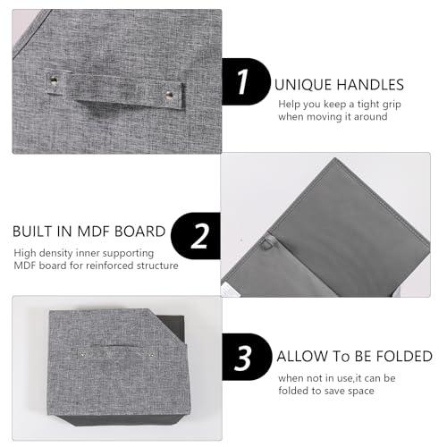 Gzsekken Dog Toy Bin, Fabric Trapezoid Dog Toy Box Dog Toy Basket Collapsible Toy Organizers and Storage for Pet Toys, Blankets, Clothes, Chew Toys and Accessories,Can be Personalized Gray