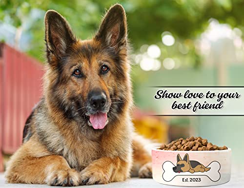 Personalized Dog Bowl with Custom Pet and Breed Design