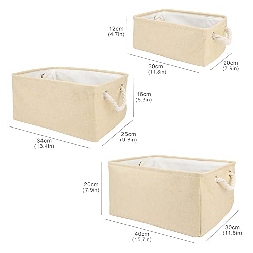 TONYFY Personalized Dog Toy Storage Basket Bin Collapsible Customized Pet's Name Storage, Organizer for Dog Toys、Clothing、Apparel & Accessories with Box Paw Print(Brown-M)