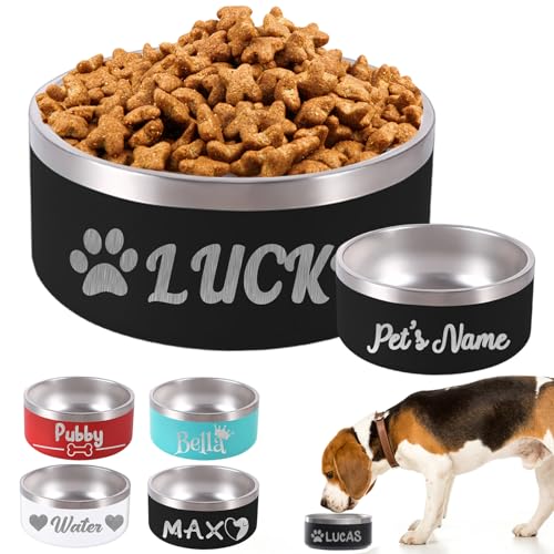 Custom Laser Engraved Personalized Stainless Steel Pet Bowl