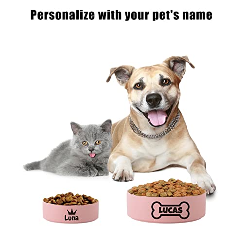 Personalized Ceramic Pet Bowl with Non-Slip Bottom
