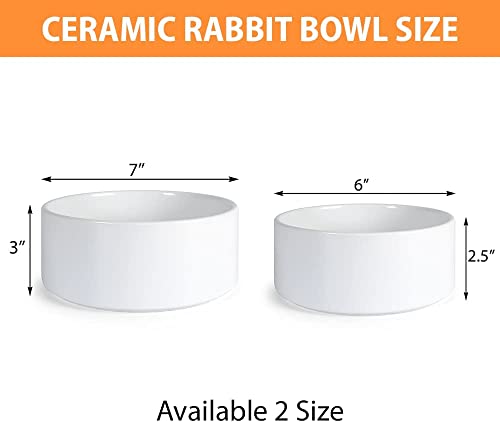 Custom Bunny Bowls with Name Designs - Ceramic Rabbit Bowl with Carrot Icons