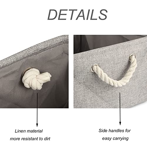 TONYFY Personalized Dog Toy Storage Basket Bin Collapsible Customized Pet's Name Storage, Organizer for Dog Toys、Clothing、Apparel & Accessories with Box Paw Print(Brown-M)