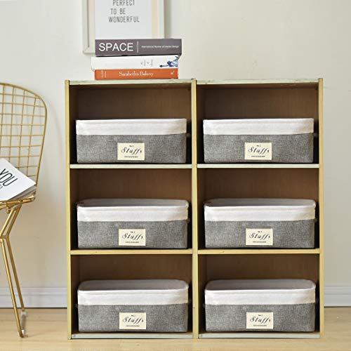 INough Dog Toy Box Gift Basket Pet Supplies Low Storage Basket for Dog Stuff Rectangle Dog Toys Bin Collapsible Small Basket for Closet, Baskets for Organizing Baby Kids (Rectangle)