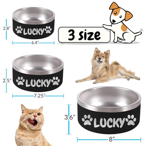 Custom Laser Engraved Personalized Stainless Steel Pet Bowl