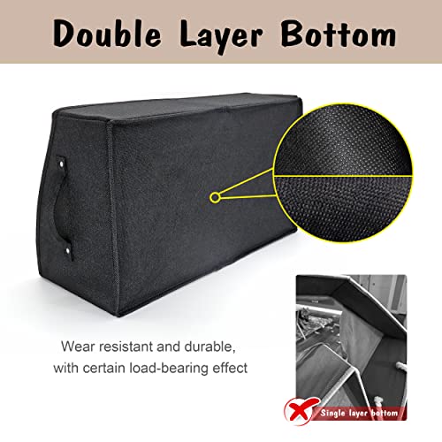 PET ARTIST Personalized Collapsible Dog Organization and Storage Basket,Dog Toy Storage with Handles,Dog Toy Box Bin Large for Chew Toys,Clothes,Squeak Toys,Black