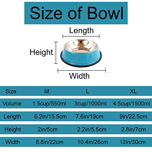 Custom Name Stainless Steel Dog Bowls for Medium-Large Dogs