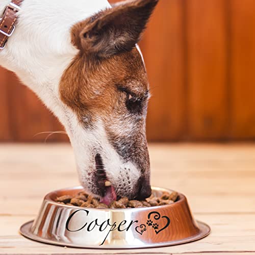 Personalized Dog Paw Decal with Hearts - Customized Name