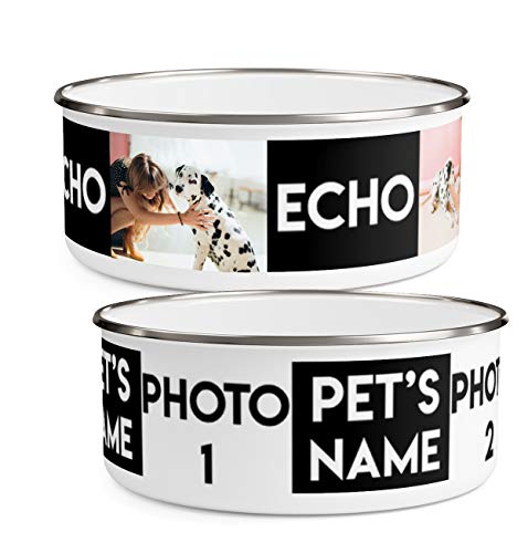 Custom Stainless Steel Enamel Dog Bowl with Photos