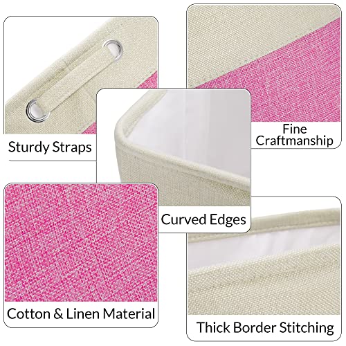 Navcooter Personalized Dog Toy Basket with Pet's Name, Custom Dog Toy Bin, Sturdy Foldable Collapsible Storage Box, Dog Toy Box with Handles for Dog Toys, Dog Clothing, Dog Apparel, Accessories