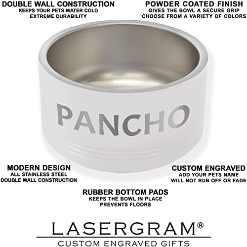 Personalized Engraved Stainless Steel 64oz Non-Slip Dog Bowl