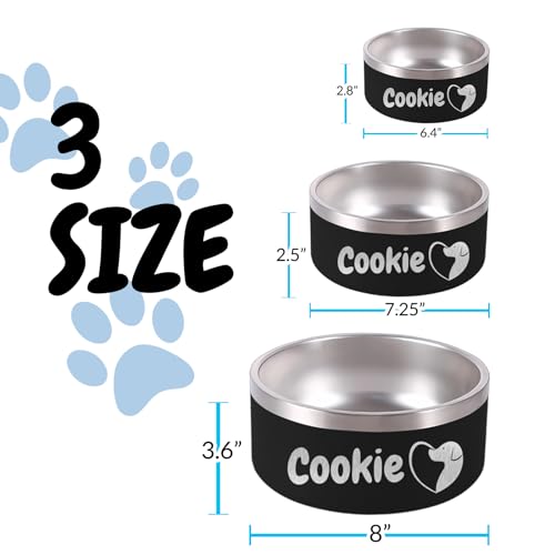 Custom Engraved Red Dog Bowl with Personalized Design