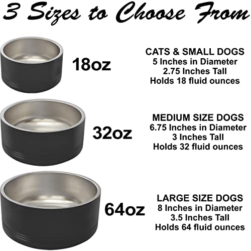 Personalized Engraved Stainless Steel 64oz Non-Slip Dog Bowl