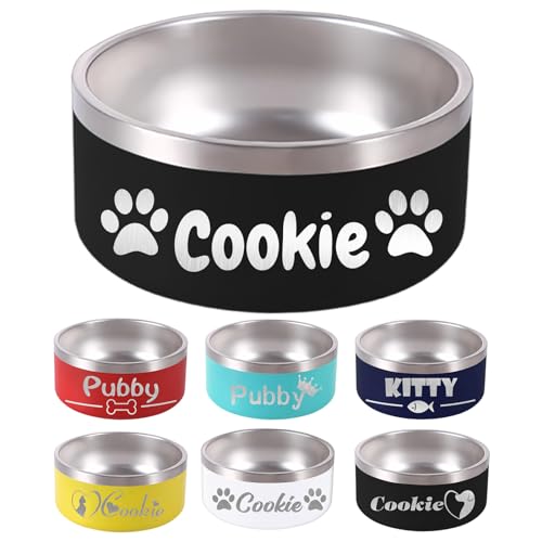 Personalized Laser Engraved Stainless Steel Dog Bowl 32oz