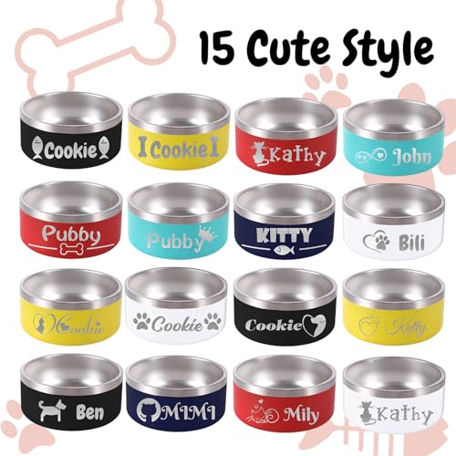 Personalized Laser Engraved Stainless Steel Dog Bowl 32oz
