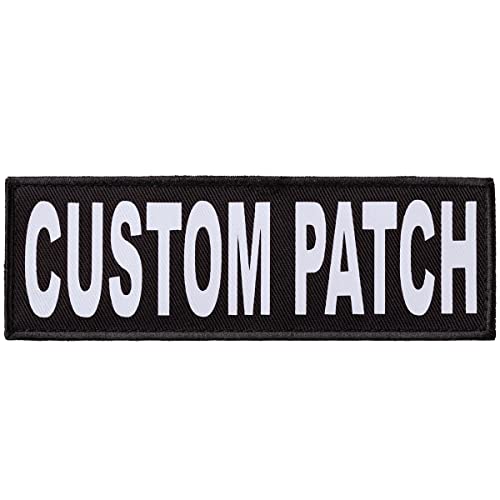 Personalized Custom White Text Patch for Dog Harness/Vest/Collar