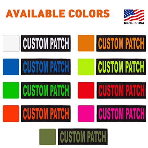 Personalized Custom White Text Patch for Dog Harness/Vest/Collar