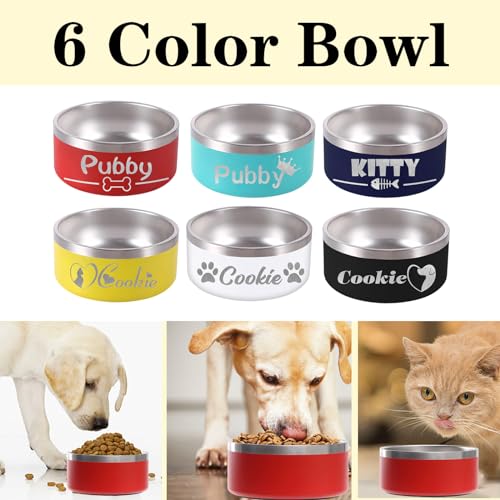 Personalized Laser Engraved Stainless Steel Dog Bowl 32oz