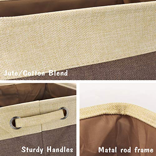 PET ARTIST Non-customized Dog Toy Storage Basket Bin- Rectangular Storage Box Chest Organizer for Dog Toys,Dog Coats,Dog Clothing,Dog Apparel & Accessories,Brown,Non-Custom