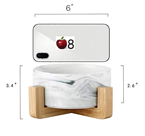 Personalized Ceramic Cat Dog Bowls with Stand