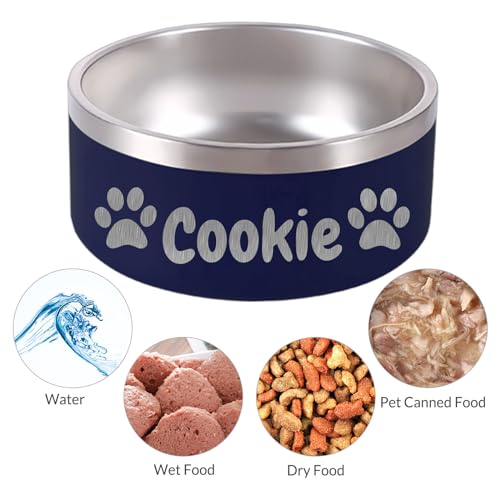 Personalized Laser Engraved Stainless Steel Dog Bowl 32oz
