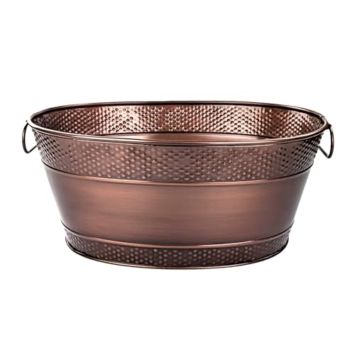 Personalized Metal Dog Toy Bin - Copper Galvanized Storage Bin with Handles, Basket for Pet Toys, Dog Toy Box, Pet Storage - Custom Dog Name Gift