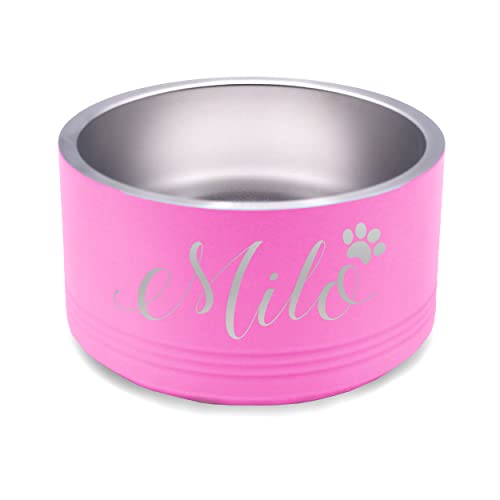 Engraved Stainless Steel Dog/Cat Bowl - Personalized Pet Bowl